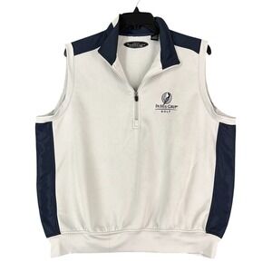 Page & Tuttle Sweater Vest Mens XL Quarter Zip Golf Performance Modern Elevated‎
